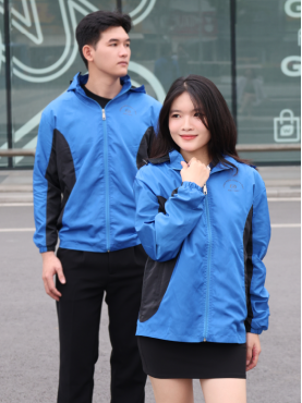 Áo Khoác Gió Đồng Phục New Wind Màu Xanh Bích Phối Đen - NW01