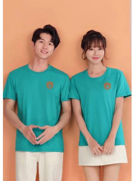 Áo cổ tròn basic màu xanh ngọc