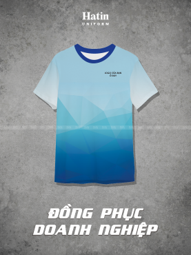 áo in nhiệt màu xanh