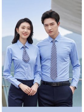 Áo sơ mi tay dài màu xanh dương nhạt- MÃ 08