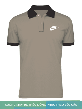 Áo công sở polo nike màu nâu cà phê