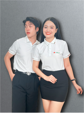 Áo polo Monopoly đồng phục in logo ngân hàng - Đường lé đỏ, đen