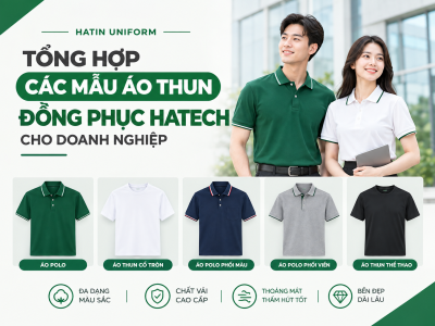 Tổng hợp các mẫu áo thun đồng phục Hatech cho doanh nghiệp