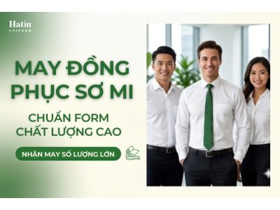 May đồng phục sơ mi công sở chuẩn form, nhận may đồng phục số lượng lớn