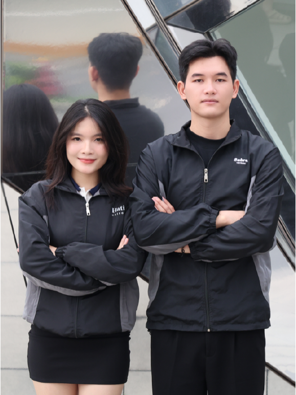 Áo Khoác Gió NW001 Phối Đen - Xám
