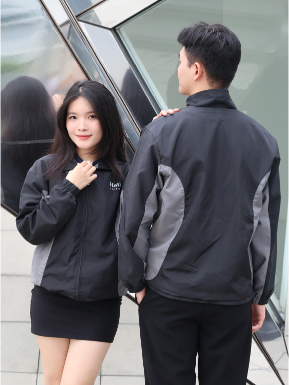 Áo Khoác Gió NW001 Phối Đen - Xám