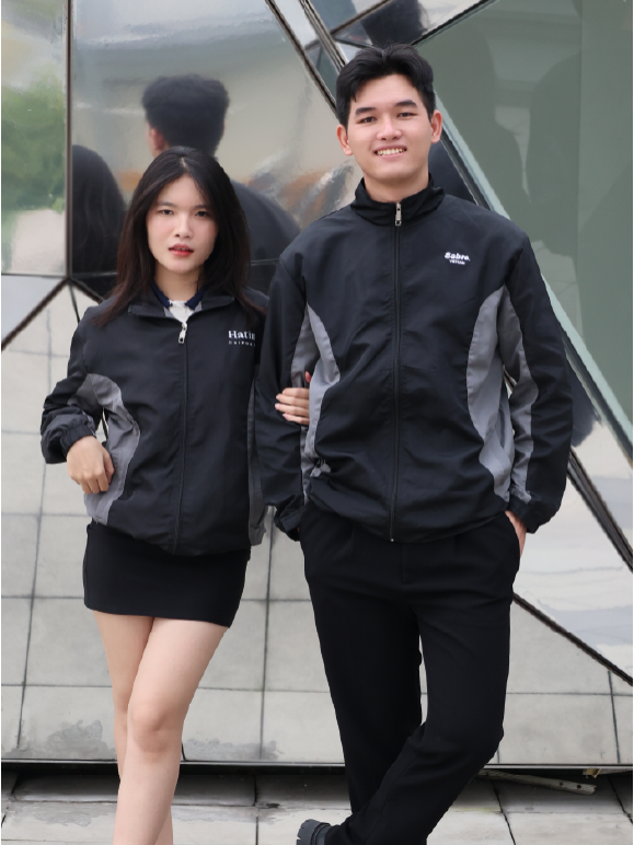 Áo Khoác Gió NW001 Phối Đen - Xám