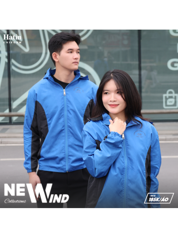 Áo Khoác Gió NW001 Phối Đen - Xám