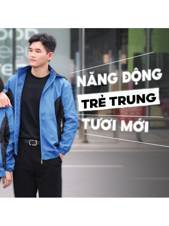 Áo Khoác Gió NW001 Phối Đen - Xám